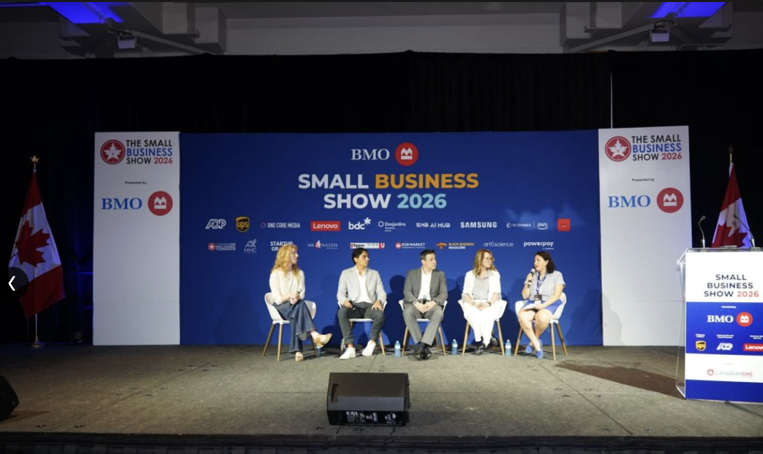 Alice Bazdikian on the Small Business Show panel discussing AI for small business owners