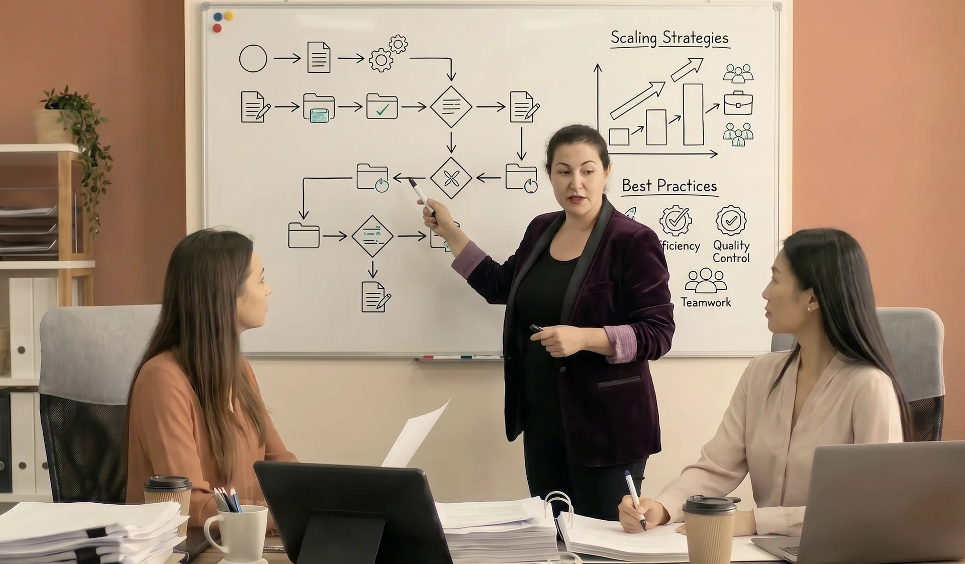 Alice Bazdikian teaching an AI workshop for small business owners