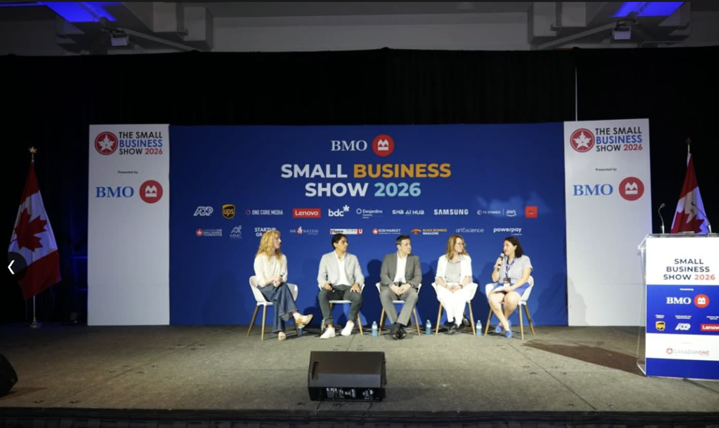 Alice Bazdikian on stage at the BMO Small Business Show 2026